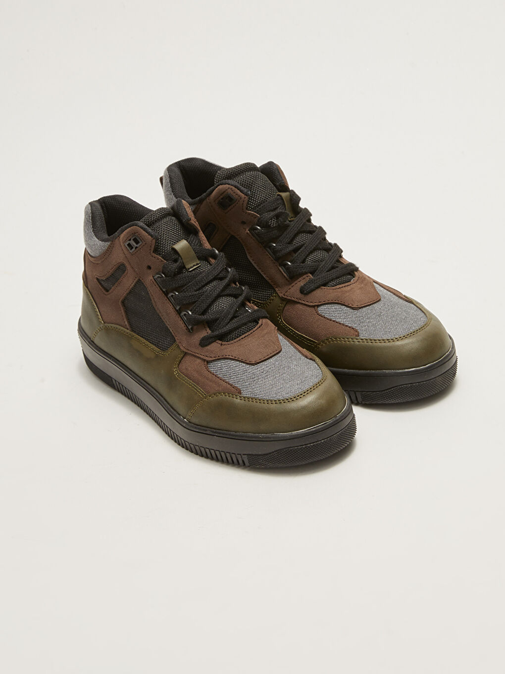 Haki Bağcıklı Bilek Boy Erkek Spor Ayakkabı