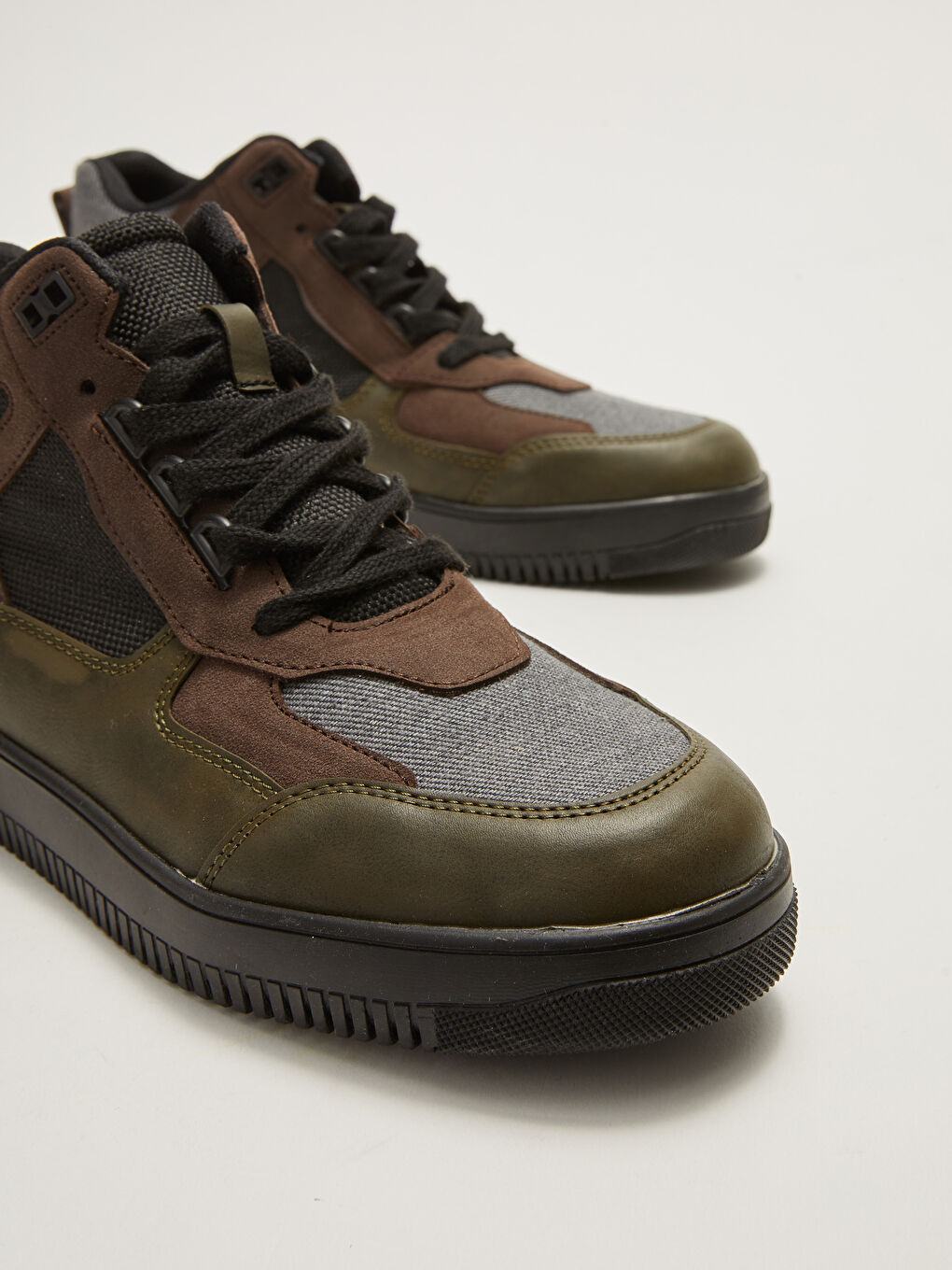 Haki Bağcıklı Bilek Boy Erkek Spor Ayakkabı-2