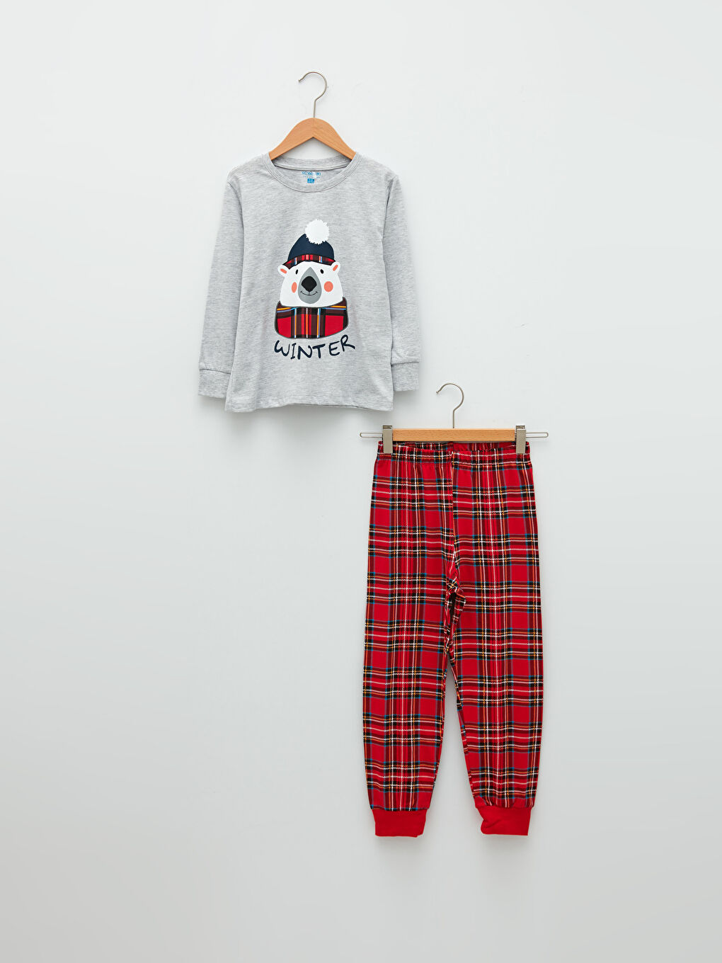 Crew Neck Printed Long Sleeve Boys' Pyjama Set
