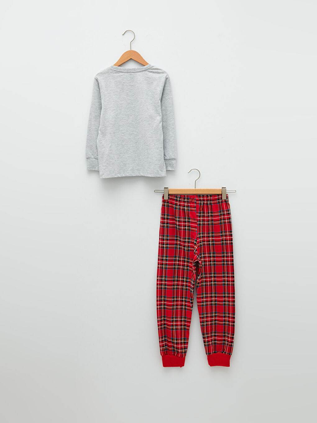 Crew Neck Printed Long Sleeve Boys' Pyjama Set-1
