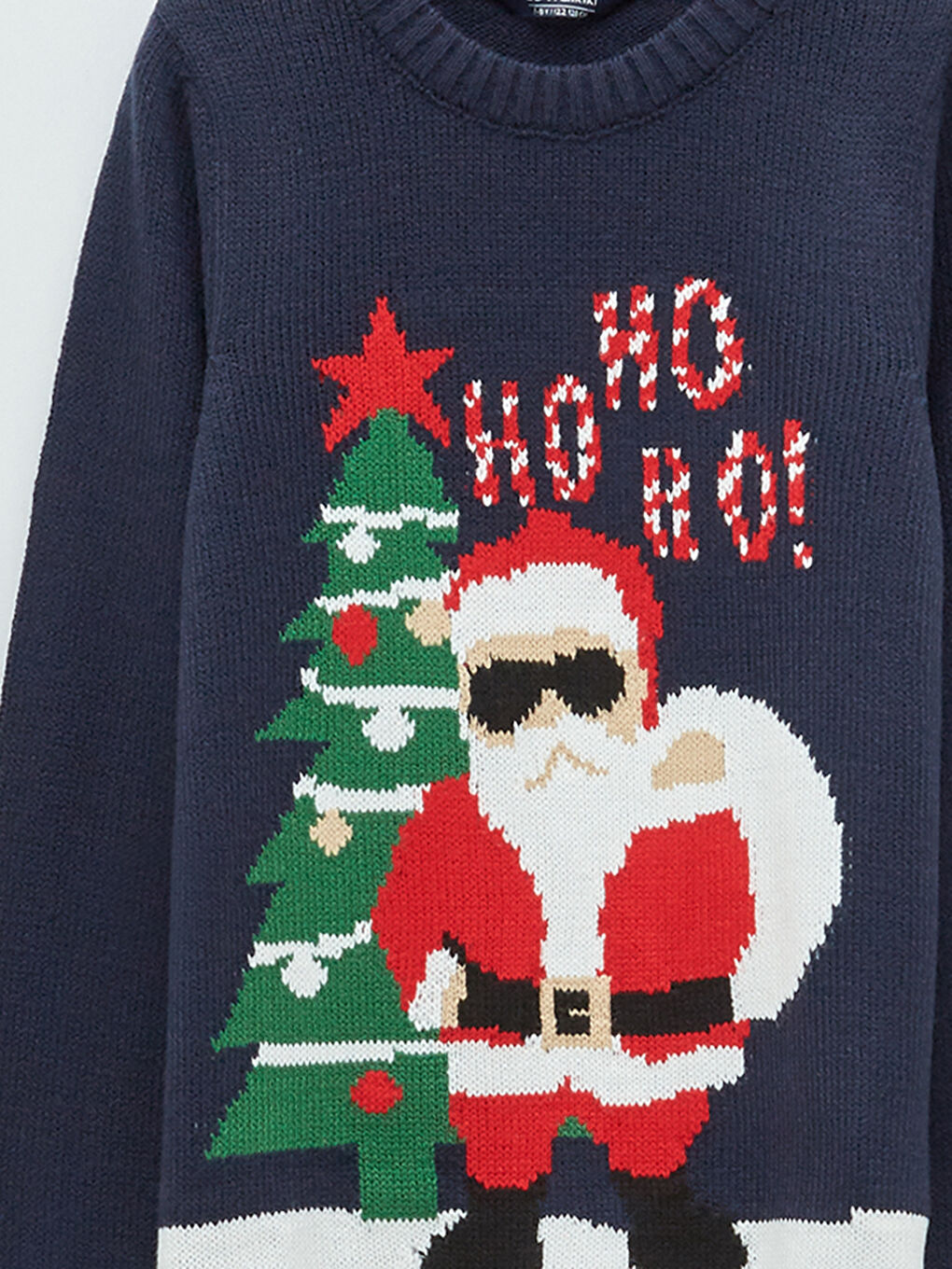 LCW Kids Crew Neck Christmas Themed Long Sleeve Boy Knitwear Sweater -W1CI93Z4-PA5