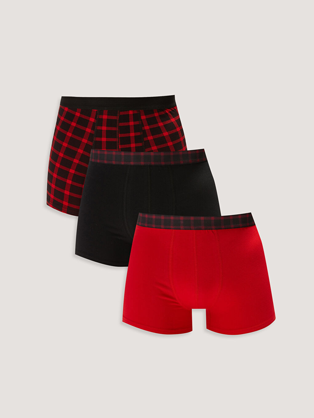 LC WAIKIKI Standart Kalıp Pamuklu Esnek Erkek Boxer 3'lü -W1CJ03Z8-LTQ