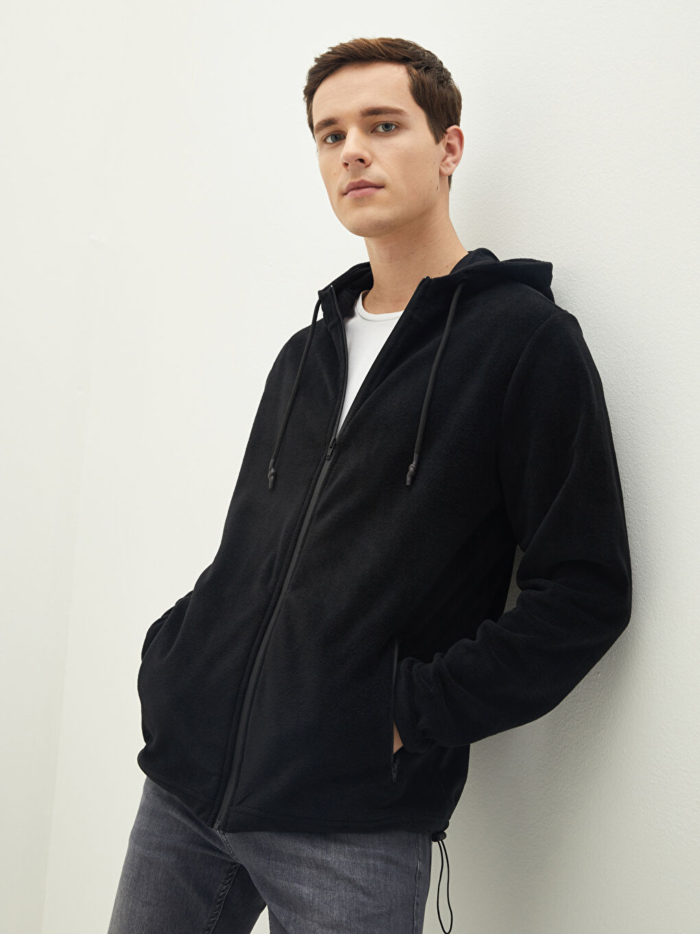 XSIDE College Collar Long Sleeve Men's Zip-Up Sweatshirt -W1CJ04Z8-CVL