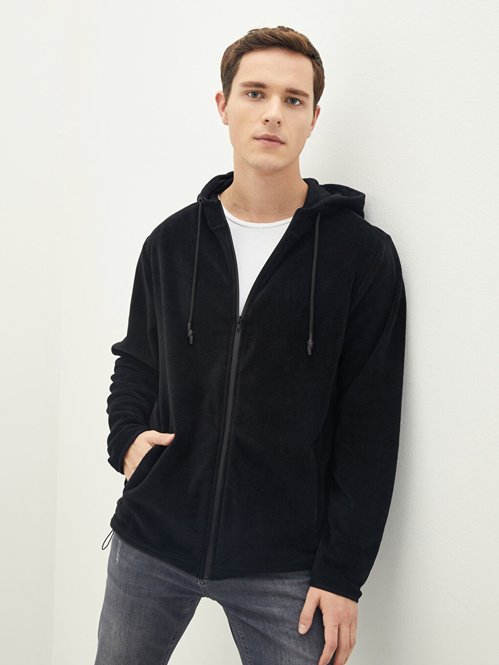 XSIDE College Collar Long Sleeve Men's Zip-Up Sweatshirt -W1CJ04Z8-CVL