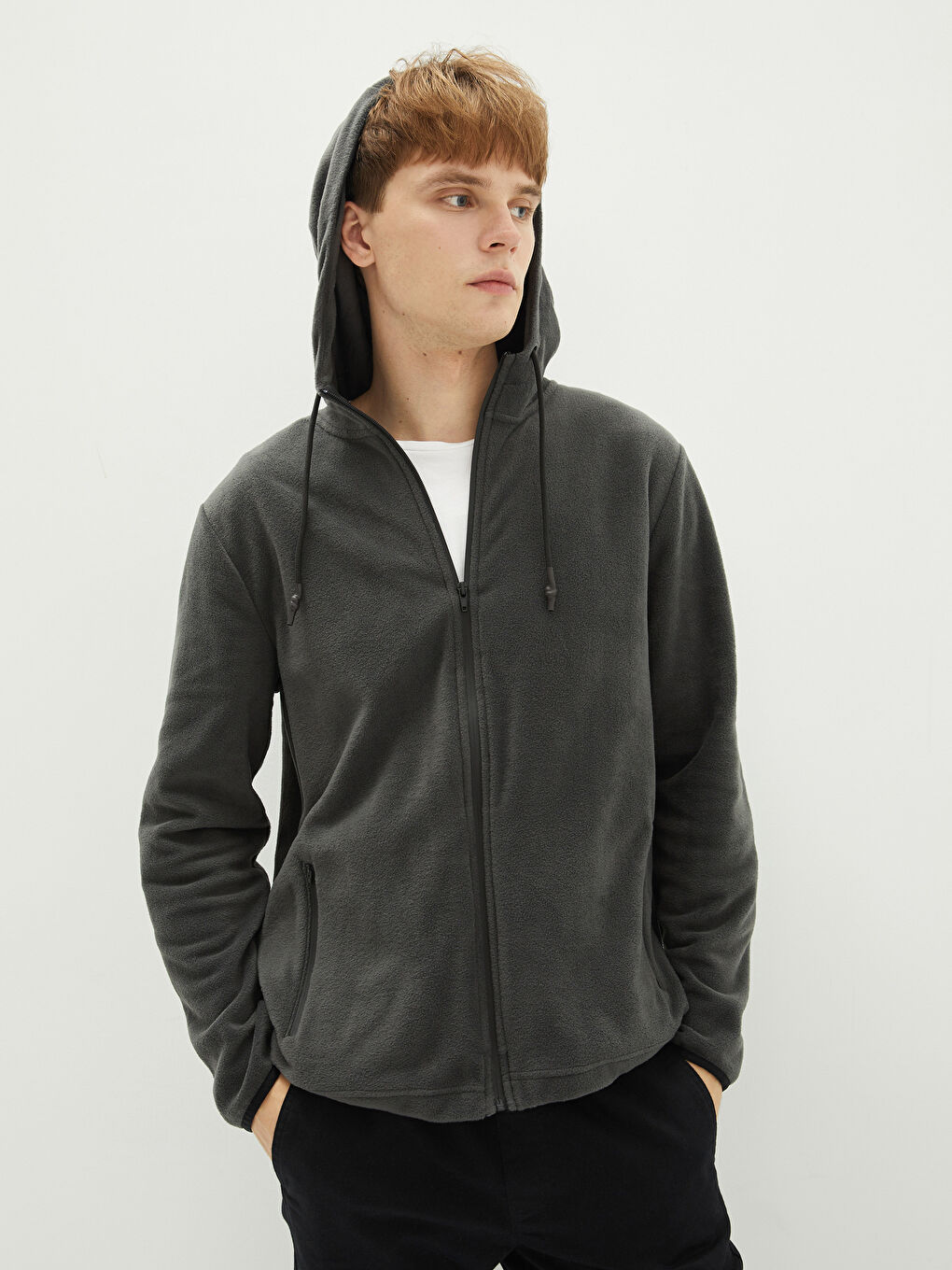 XSIDE College Collar Long Sleeve Men's Zip-Up Sweatshirt -W1CJ04Z8-L8N