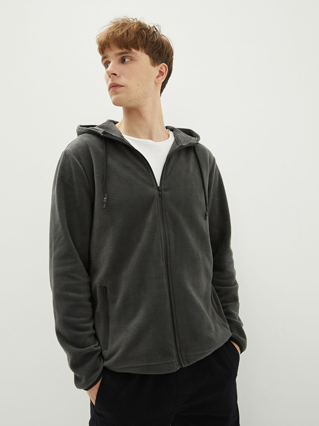 XSIDE College Collar Long Sleeve Men's Zip-Up Sweatshirt -W1CJ04Z8-L8N