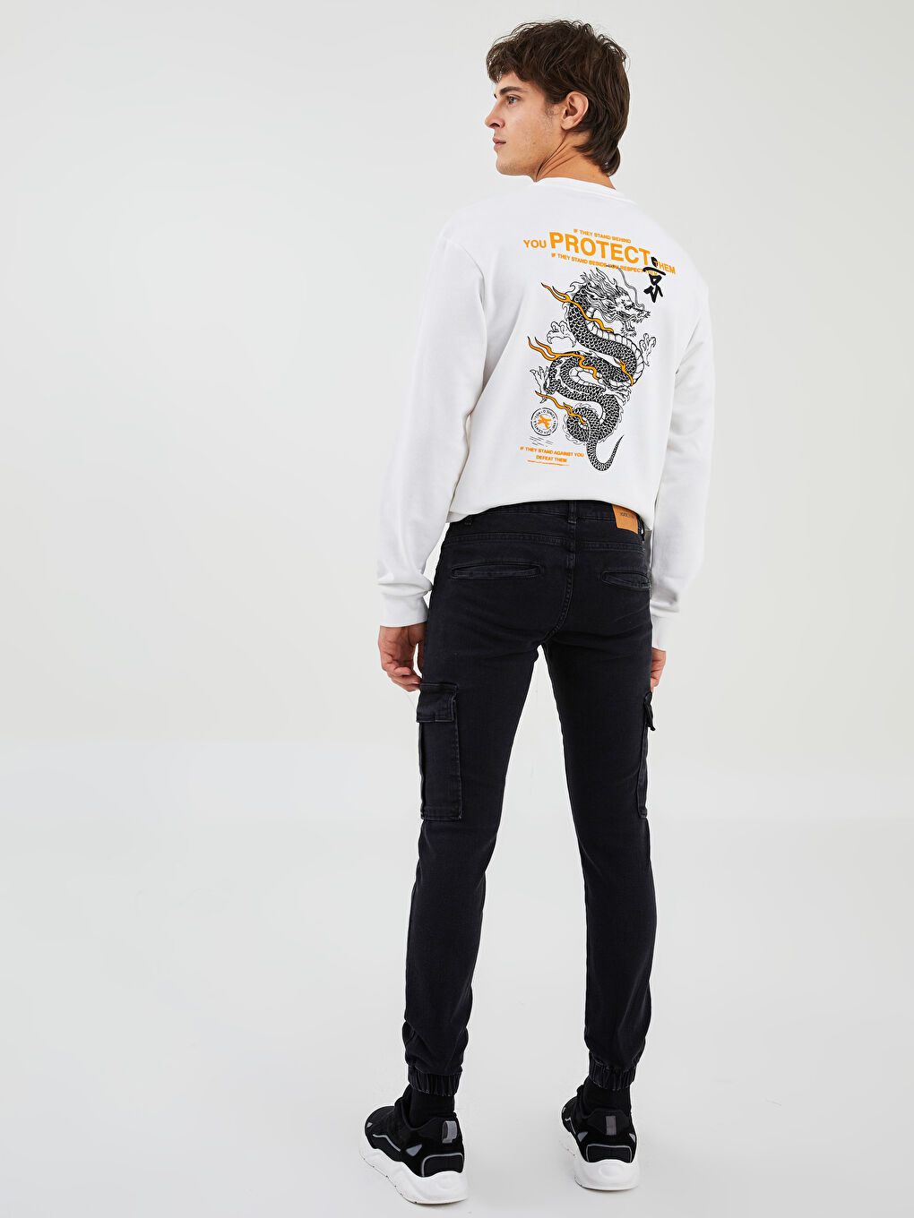 Jogger Fit Cargo Men's Jean Trousers-4