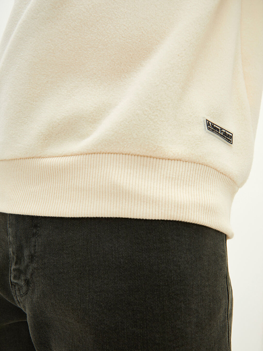 Crew Neck Long Sleeve Plush Men's Sweatshirt-3