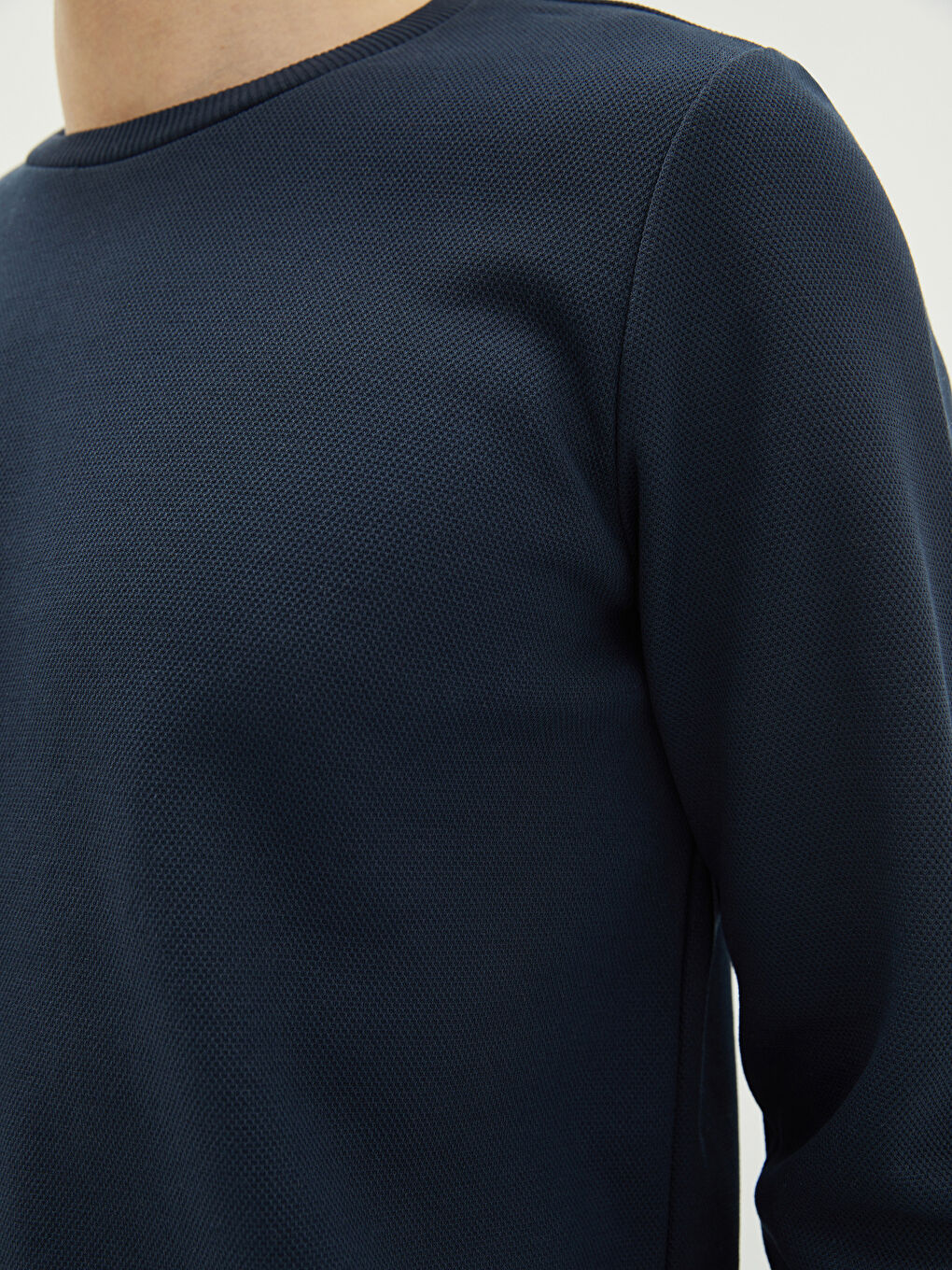 XSIDE Bisiklet Yaka Uzun Kollu Erkek Kalın Sweatshirt -W1CJ56Z8-HRZ