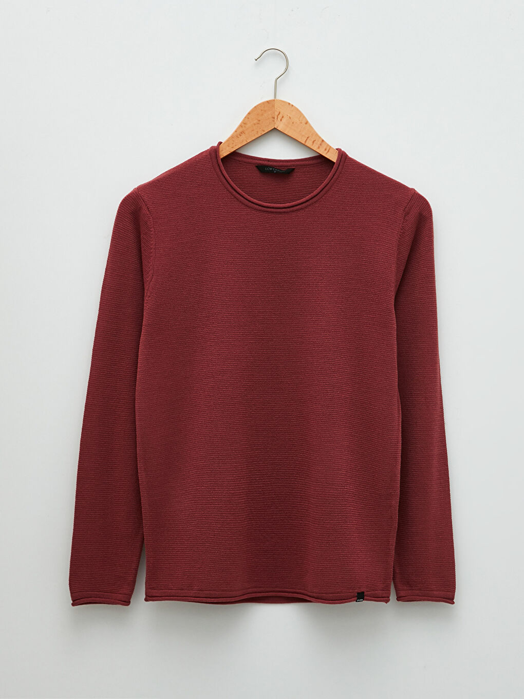 Pembe Bisiklet Yaka Erkek Triko Kazak-5