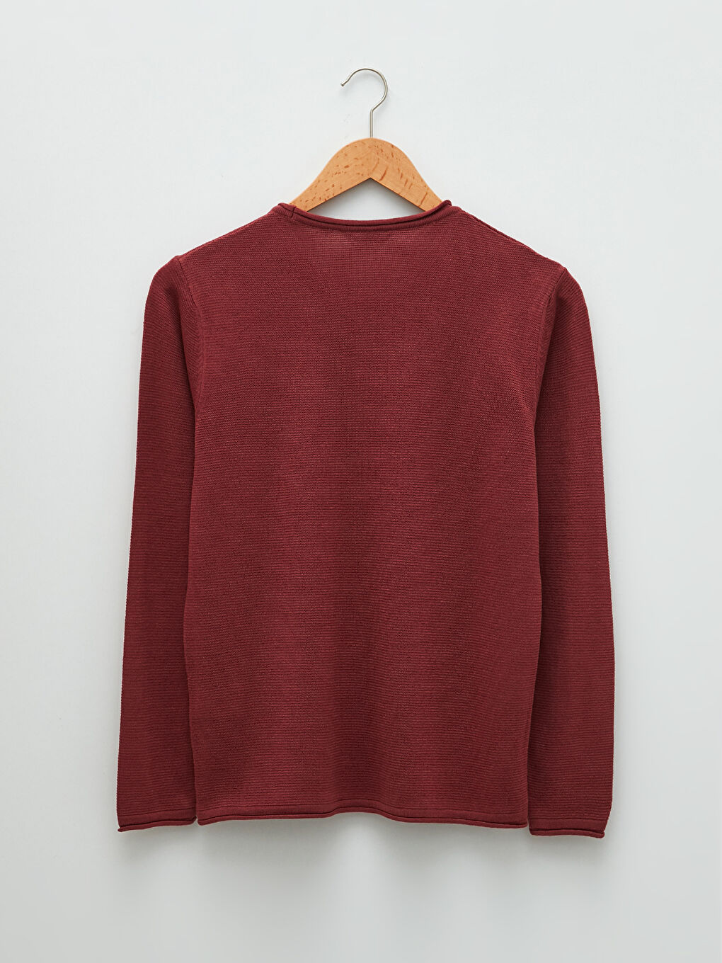 Pembe Bisiklet Yaka Erkek Triko Kazak-6