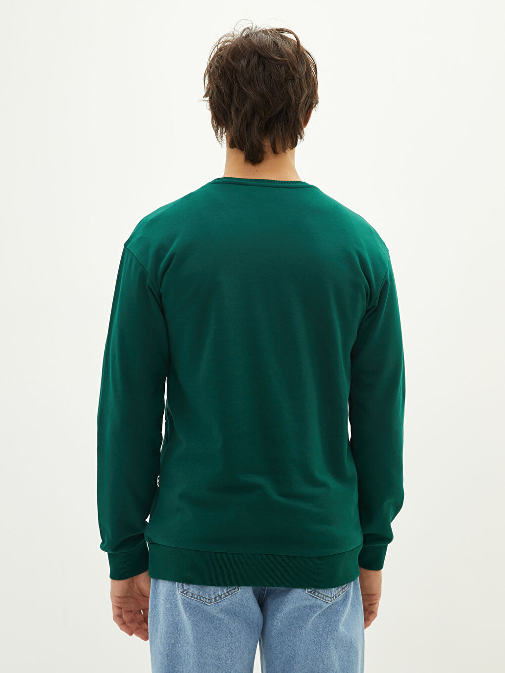 XSIDE Bisiklet Yaka Yılbaşı Temalı Uzun Kollu Baskılı Erkek Sweatshirt Baba ve Oğul Kombini -W1CJ94Z8-PU0