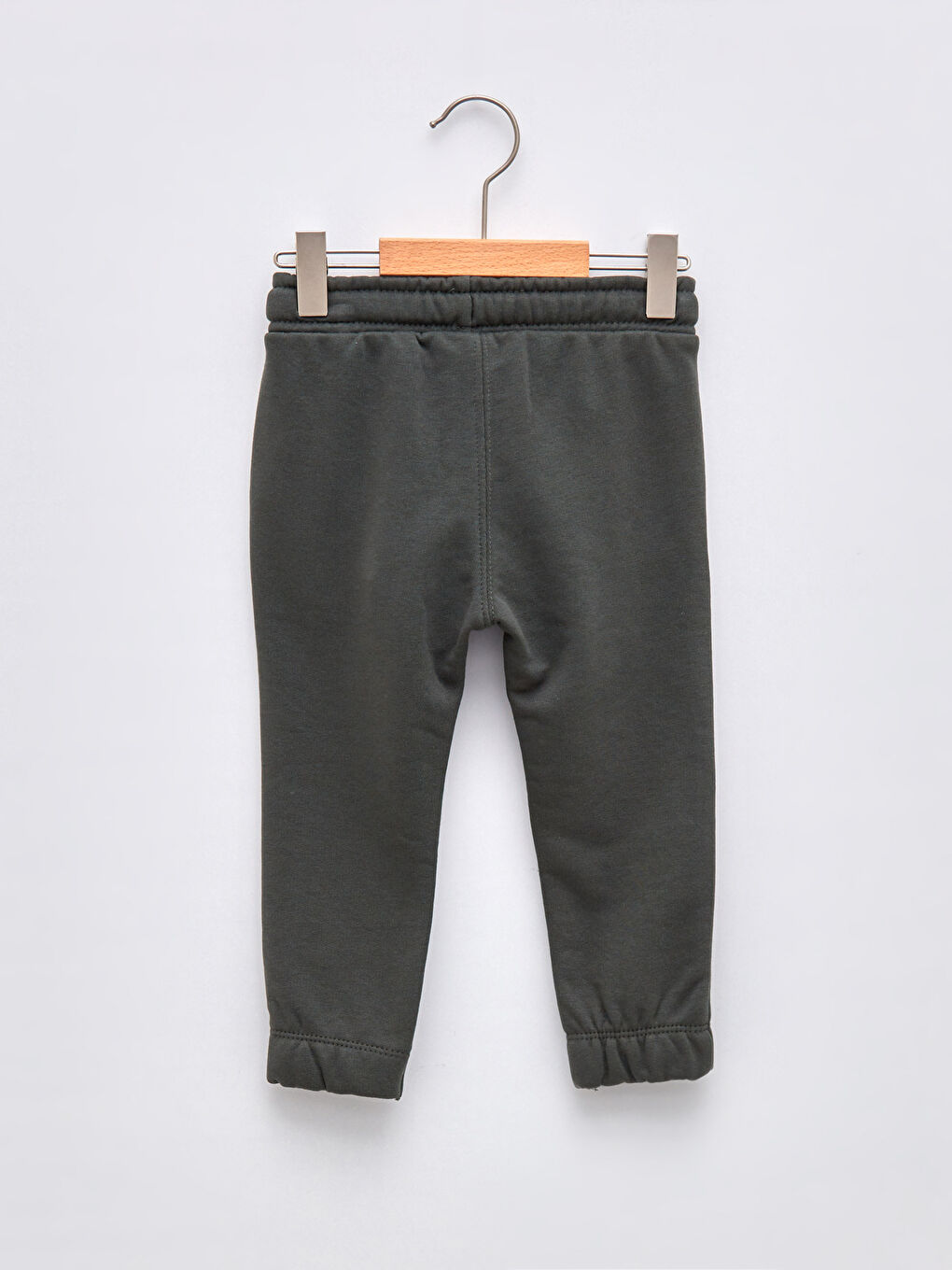 Haki Beli Lastikli Baskılı Erkek Bebek Eşofman Alt Baba ve Oğul Kombini-1