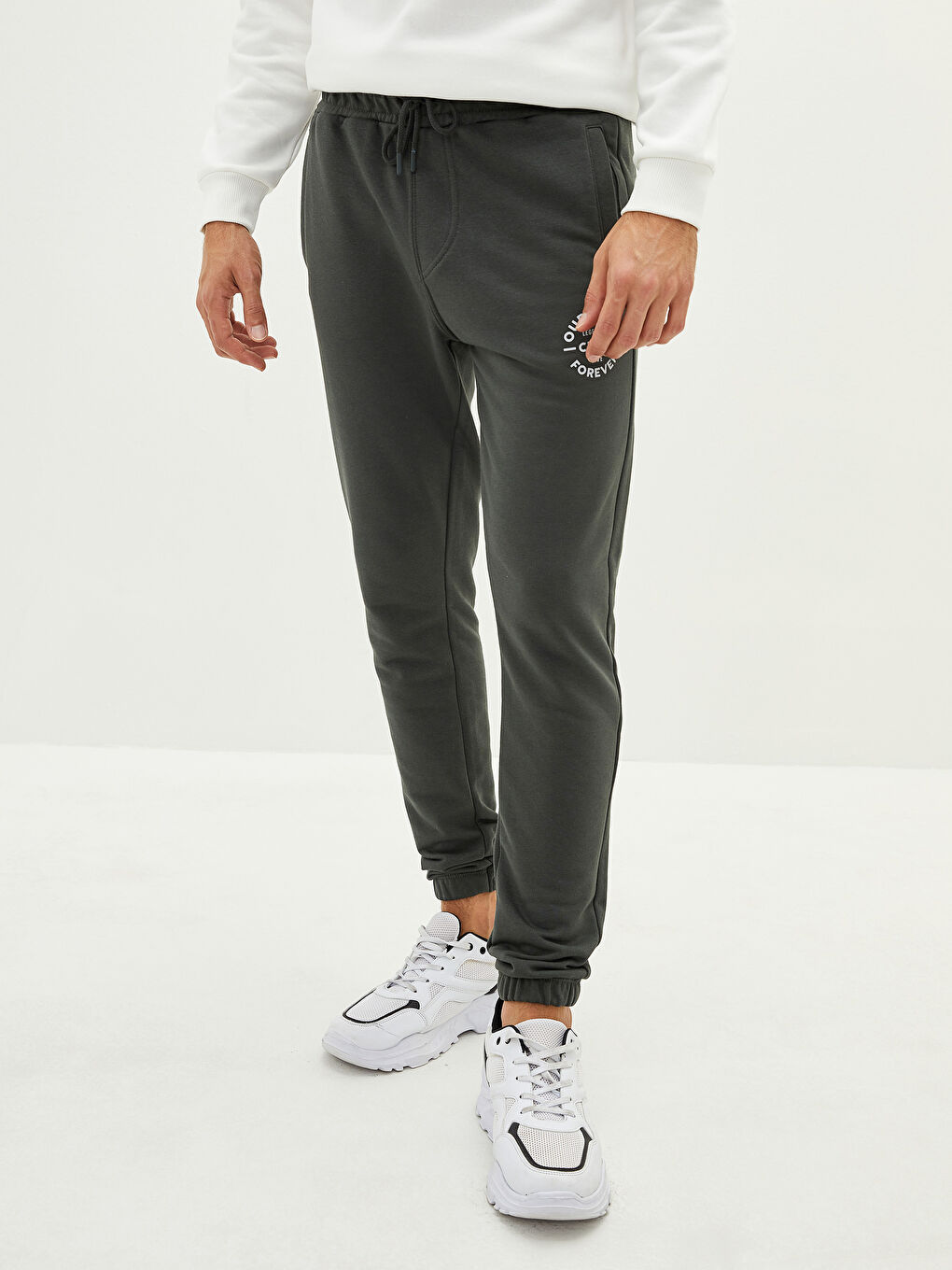 Haki Slim Fit Erkek Jogger Eşofman Altı Baba ve Oğul Kombini-2