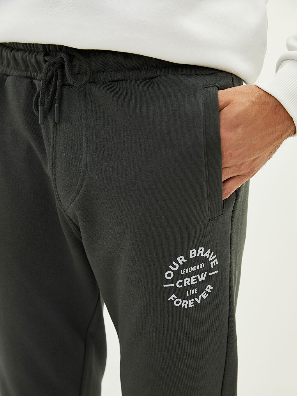 Haki Slim Fit Erkek Jogger Eşofman Altı Baba ve Oğul Kombini-4