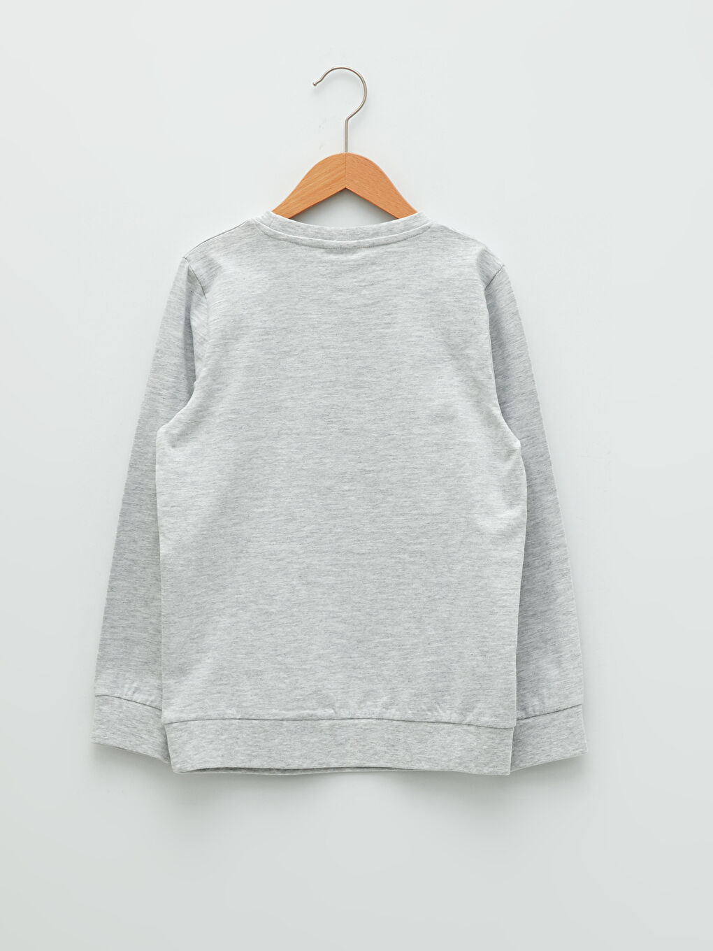 Bisiklet Yaka Baskılı Uzun Kollu Erkek Çocuk Sweatshirt-1