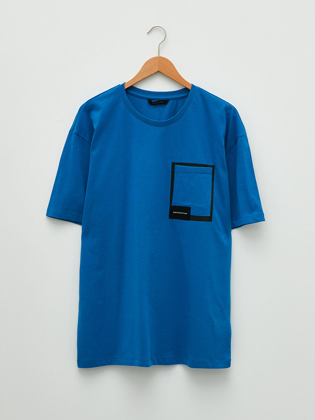 Mavi Bisiklet Yaka Penye Erkek Tişört-5