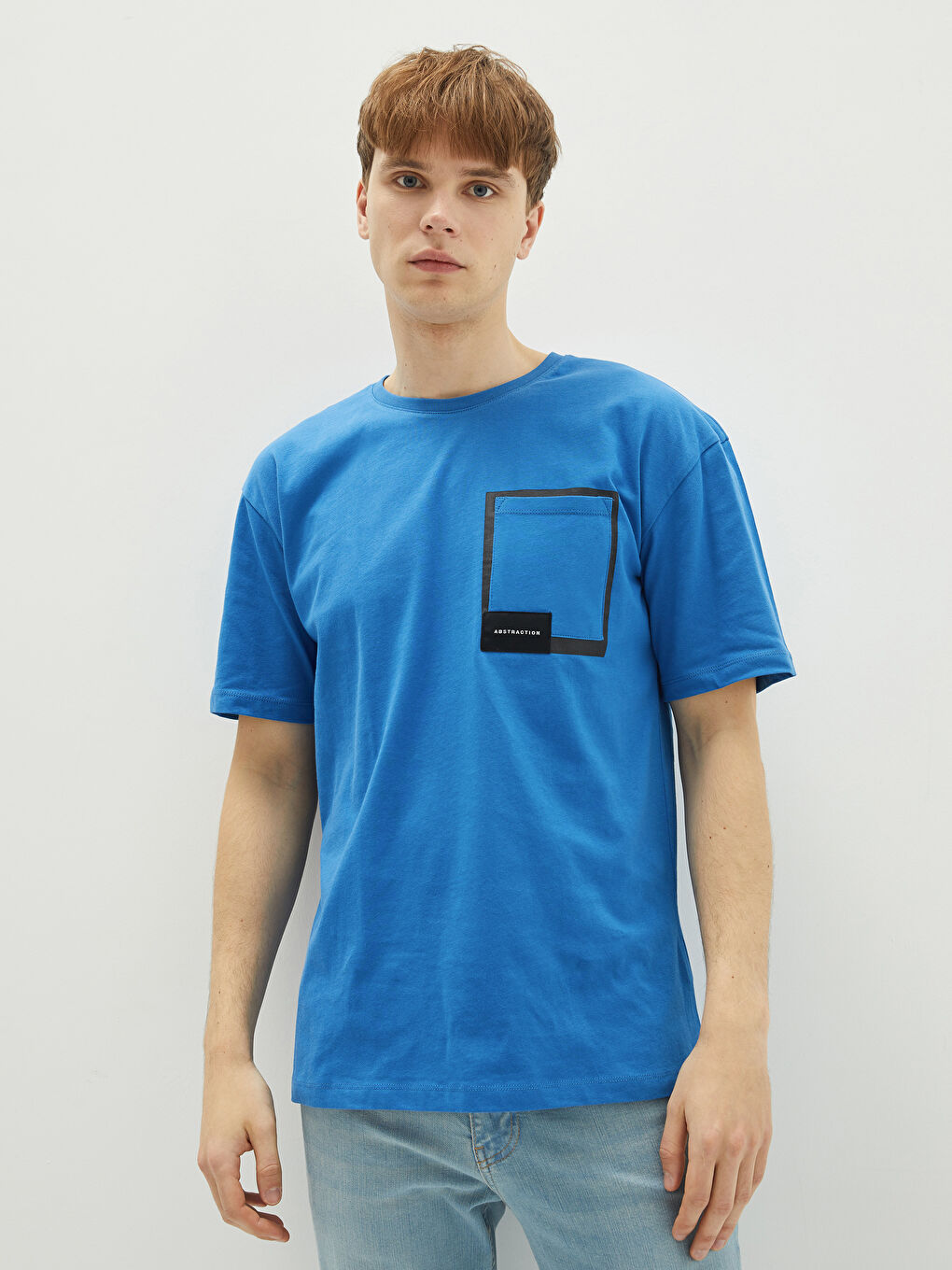 Mavi Bisiklet Yaka Penye Erkek Tişört-2