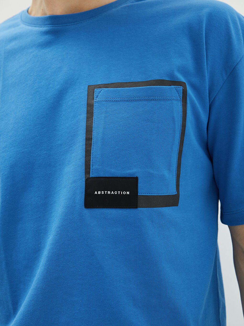 Mavi Bisiklet Yaka Penye Erkek Tişört-3