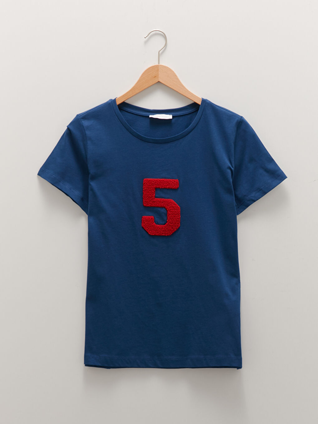 Crew Neck Printed Short Sleeve Cotton Women's T-shirt-3
