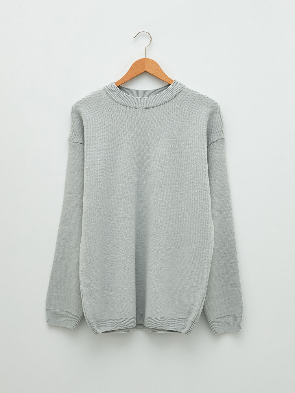 Rundhalsausschnitt Langarm Herren Strickpullover-5