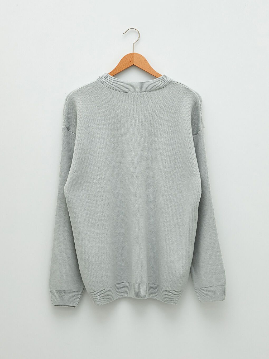 Rundhalsausschnitt Langarm Herren Strickpullover-6