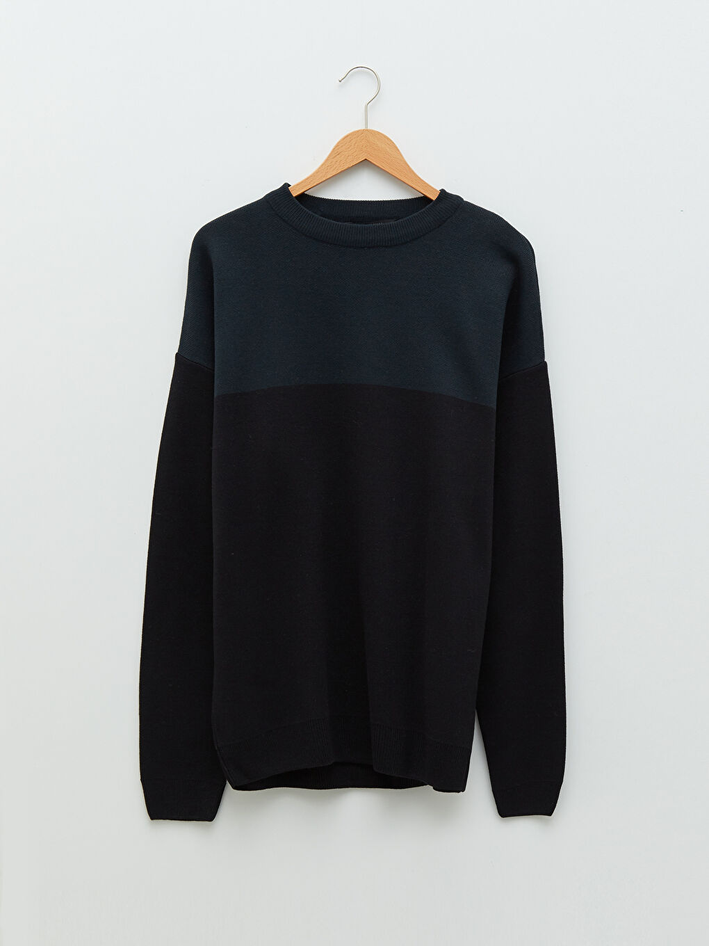 Pull-over en Tricot à Col Rond et Manches Longues Bloc de Couleurs pour Hommes-5