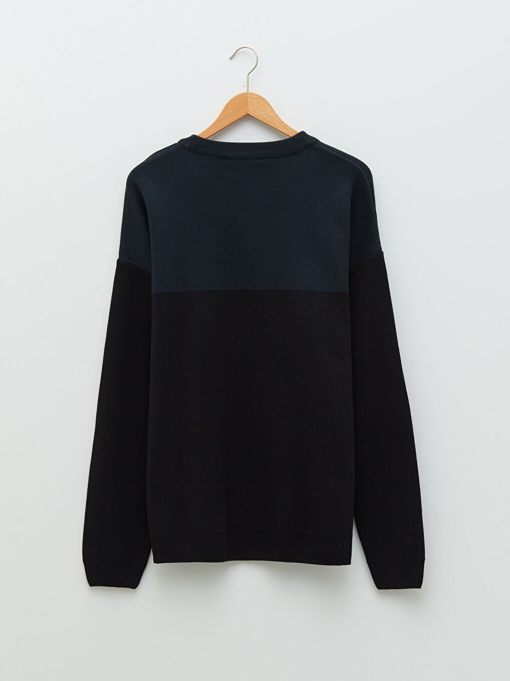 Pull-over en Tricot à Col Rond et Manches Longues Bloc de Couleurs pour Hommes-6