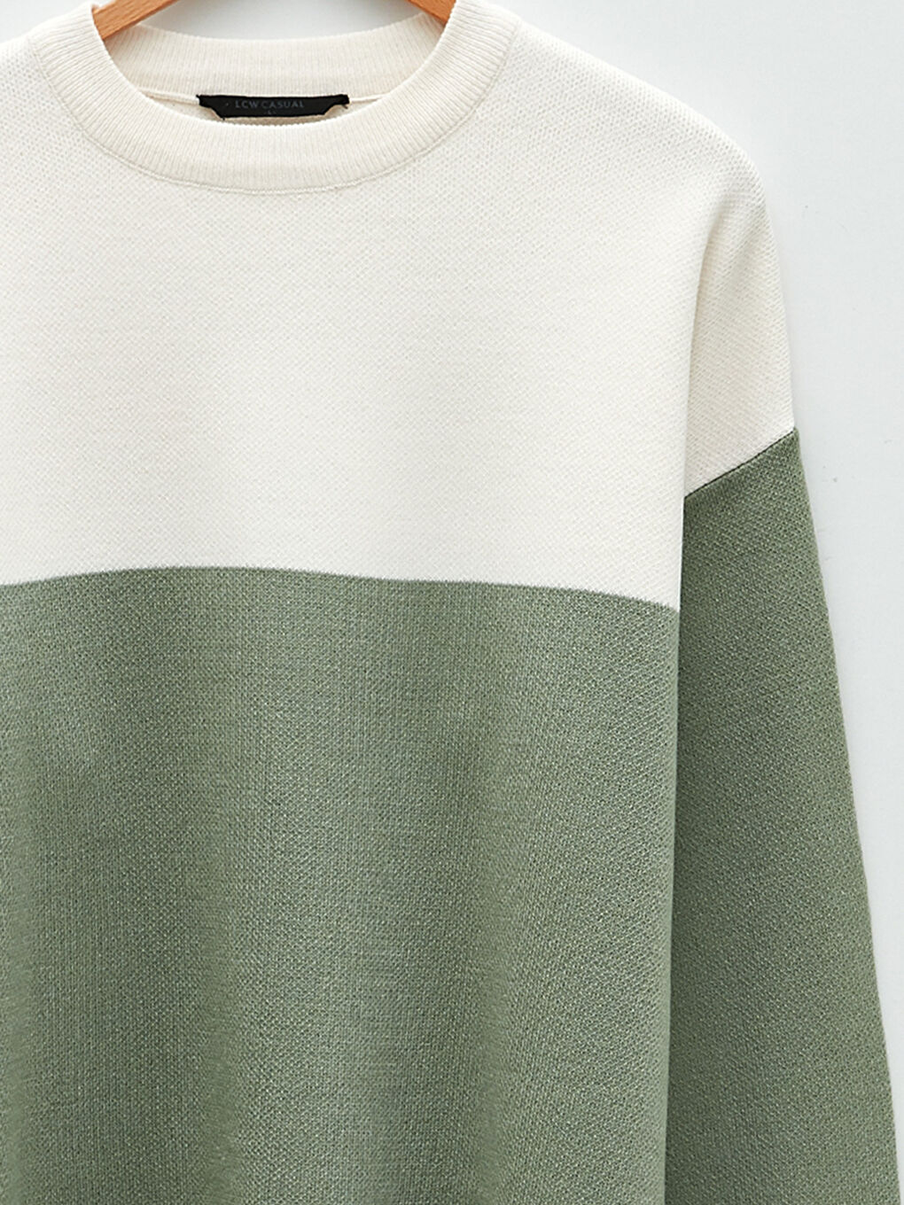 XSIDE Pull-over en Tricot à Col Rond et Manches Longues Bloc de Couleurs pour Hommes-7