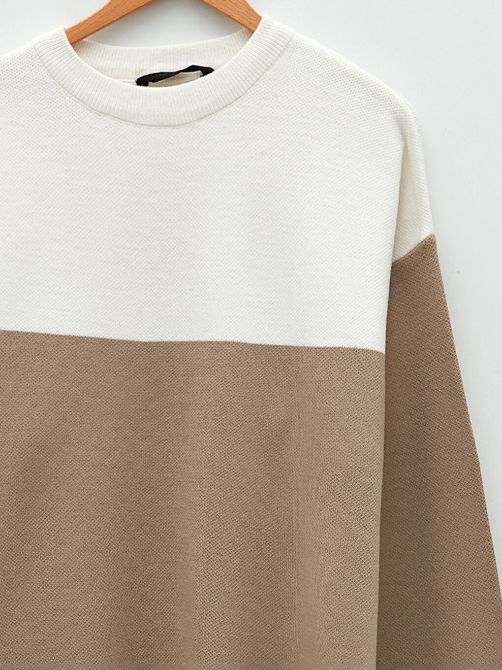 Pull-over en Tricot à Col Rond et Manches Longues Bloc de Couleurs pour Hommes-2