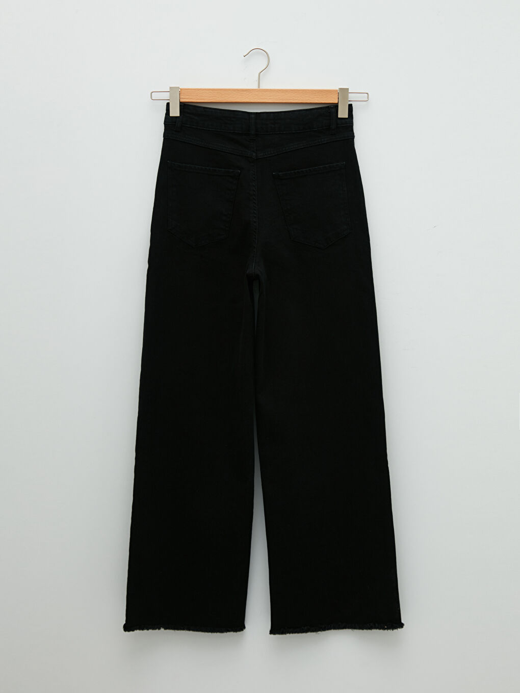 Siyah Wideleg Cep Detaylı Kadın Rodeo Jean Pantolon-5