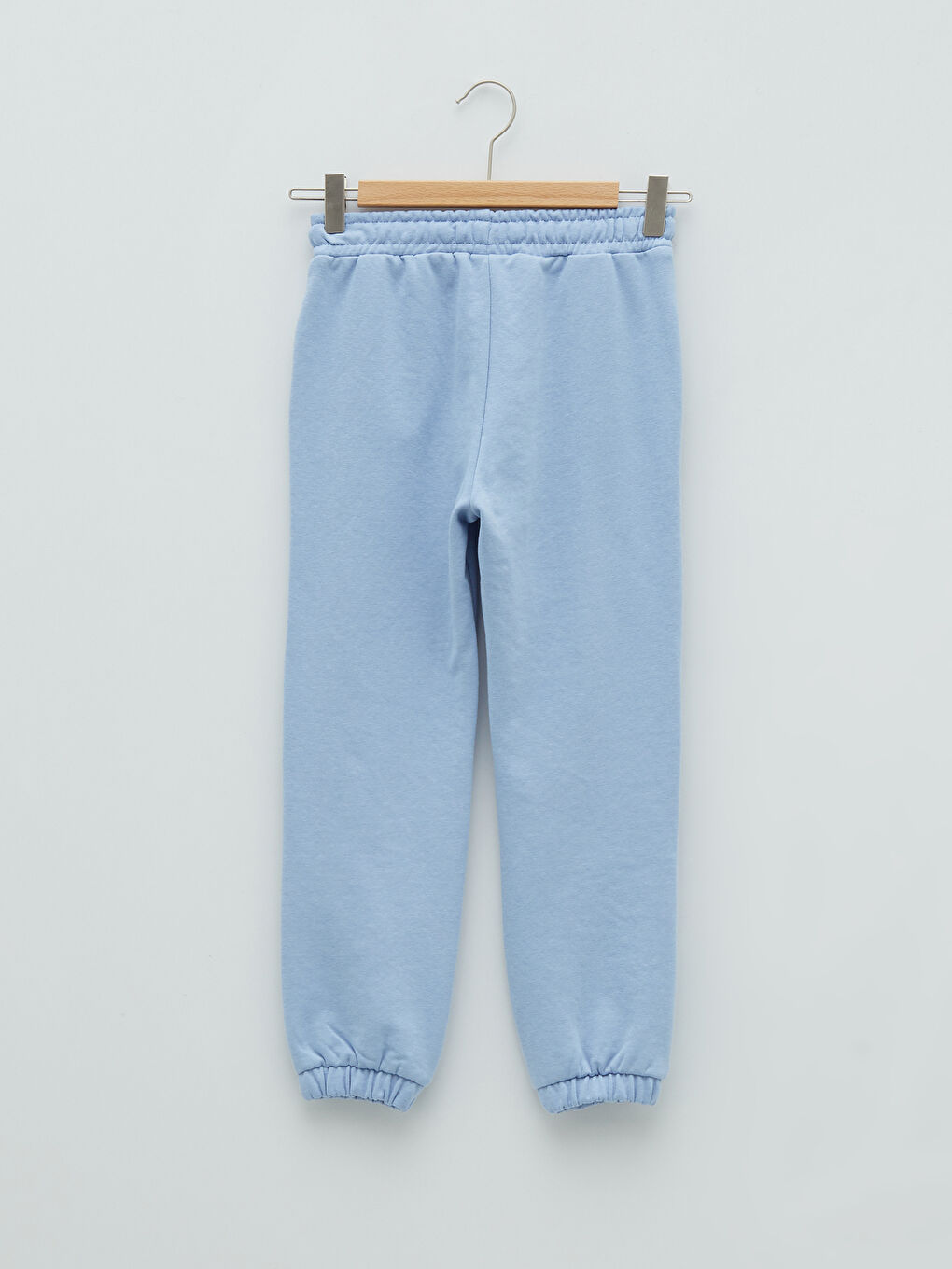 Mavi Beli Lastikli Baskılı Kız Çocuk Jogger Eşofman Altı-1