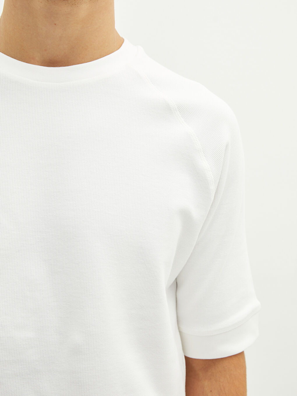 Crew Neck Short Sleeve Men's Sweatshirt-5