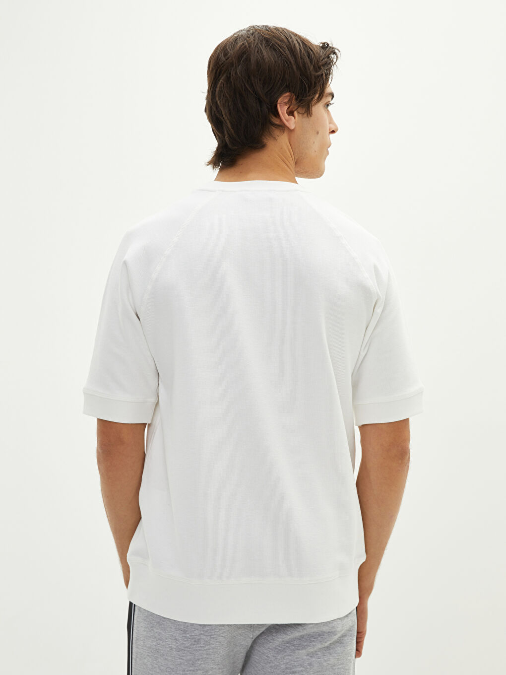 Crew Neck Short Sleeve Men's Sweatshirt-6