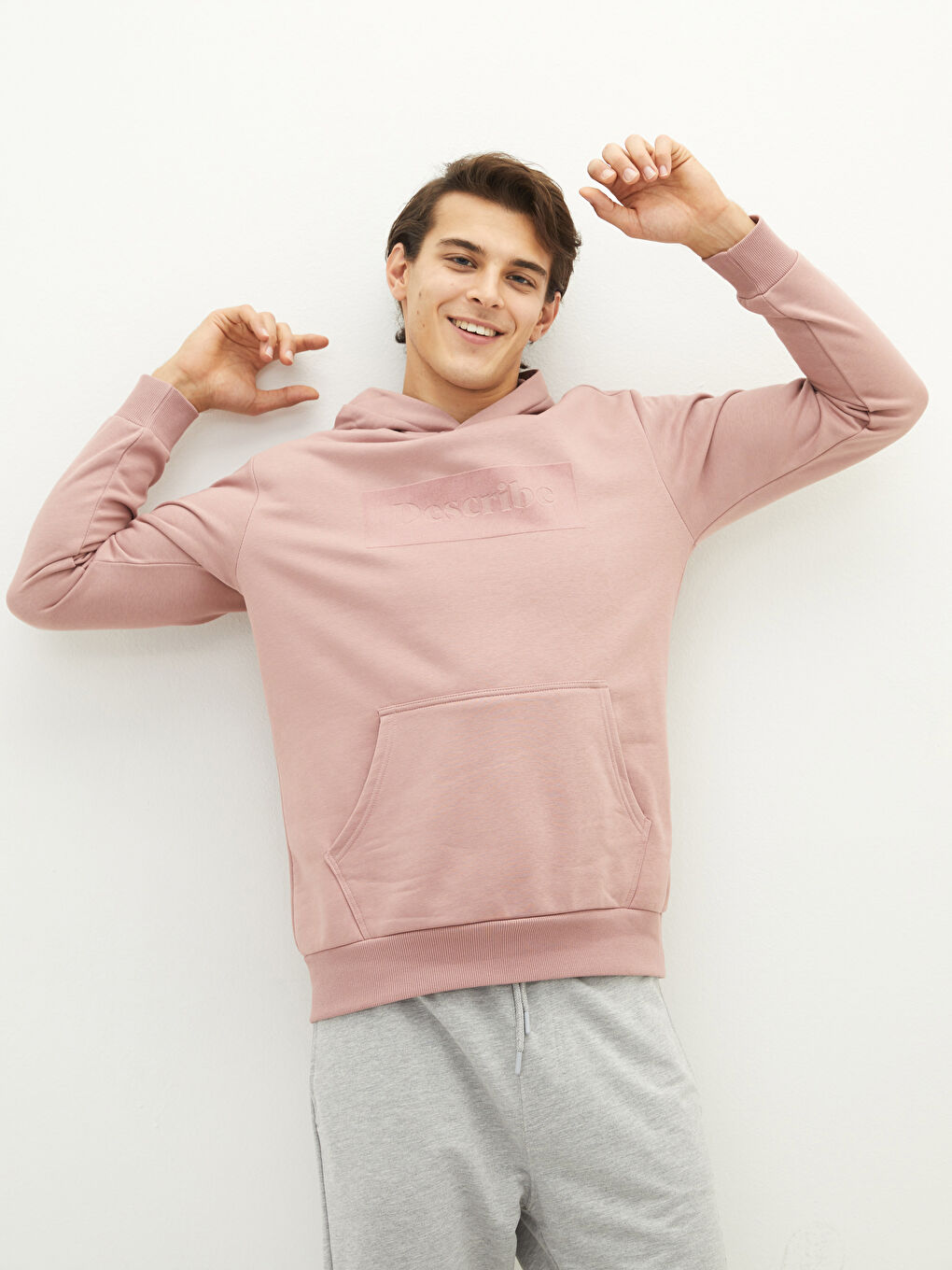 Long Sleeve Printed Men's Thick Hoodie