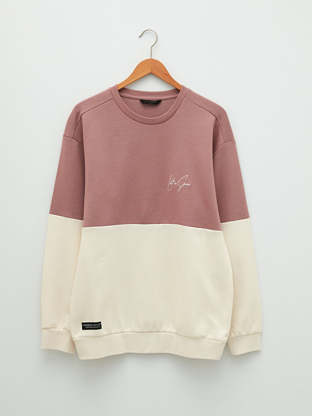 Crew Neck Long Sleeve Color Block Men's Sweatshirt-5