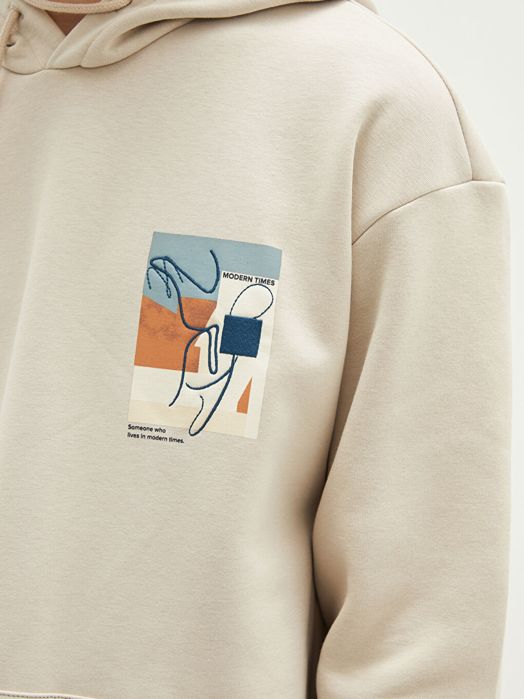 Sweatshirt à Capuche Épais Imprimé pour Hommes à Manches Longues-3