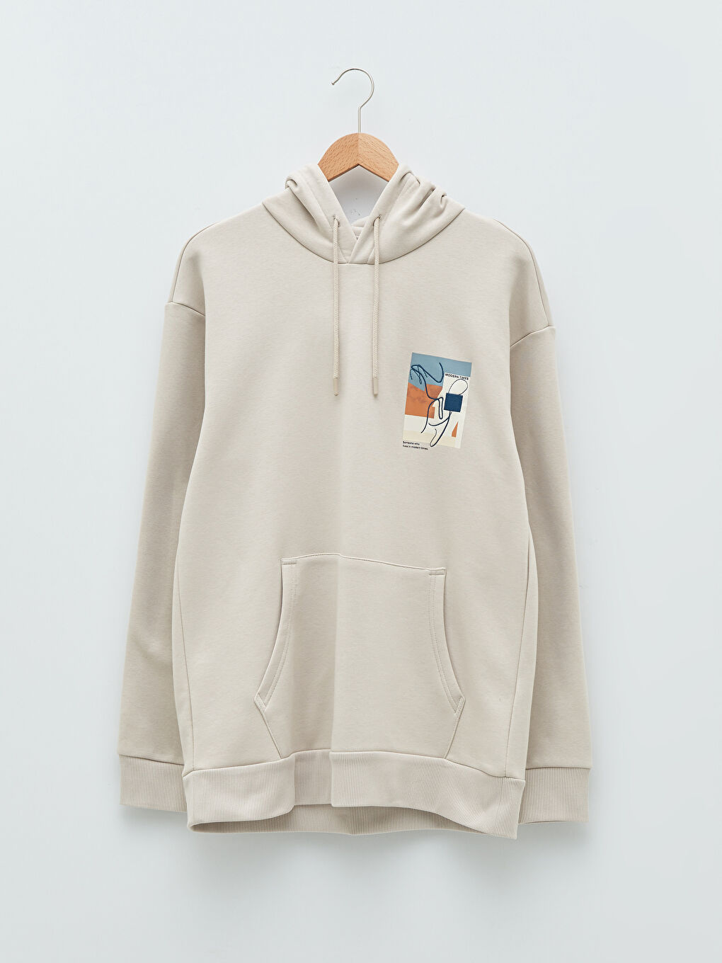 Sweatshirt à Capuche Épais Imprimé pour Hommes à Manches Longues-5