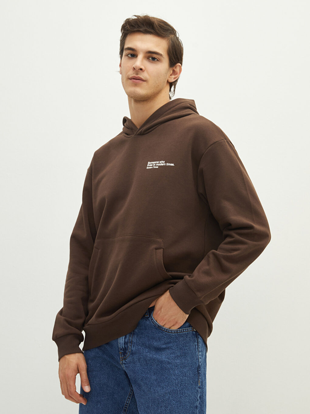 Long Sleeve Printed Men's Thick Hoodie-1