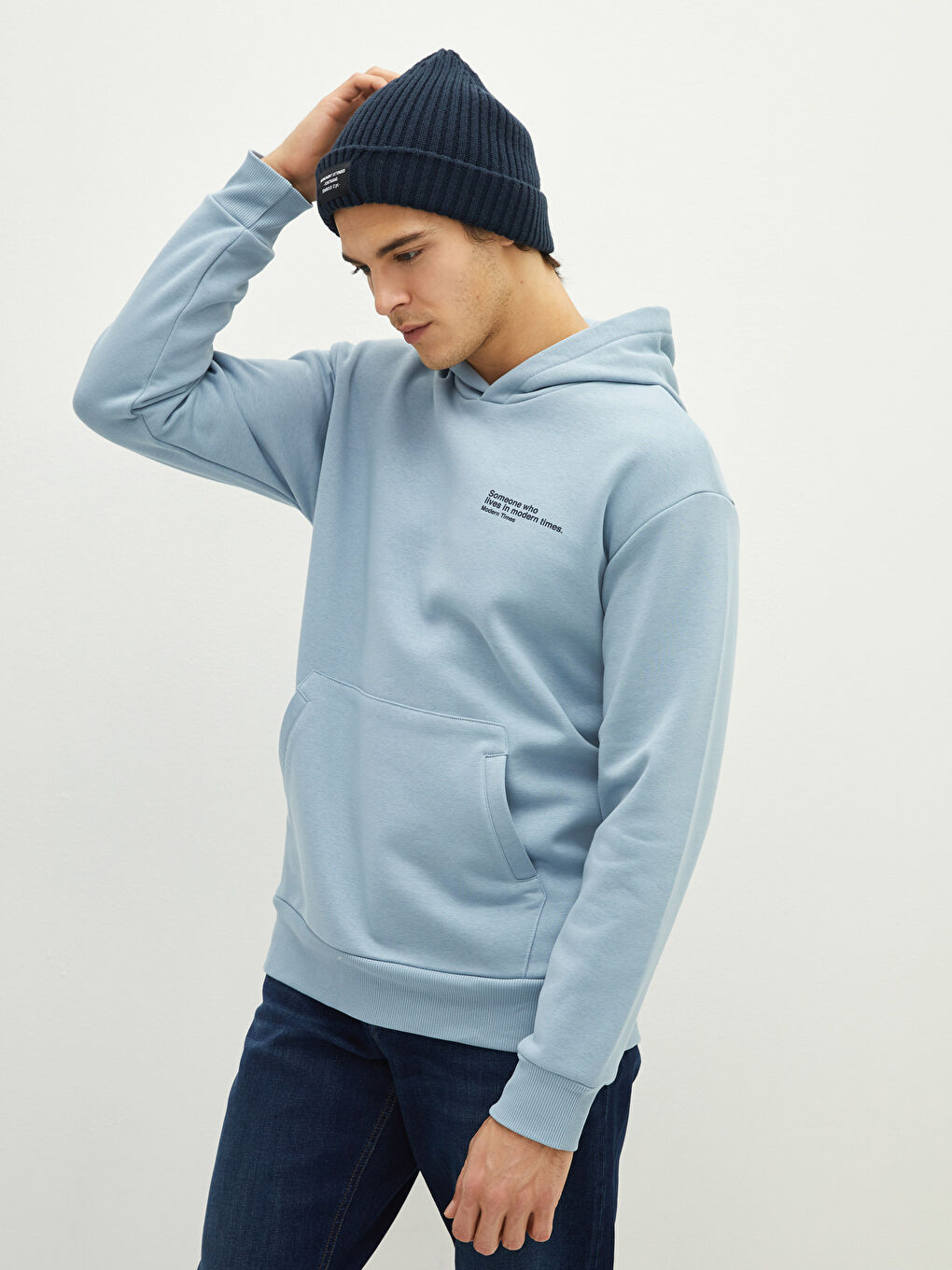XSIDE Long Sleeve Printed Men's Thick Hoodie -W1CM94Z8-RUL