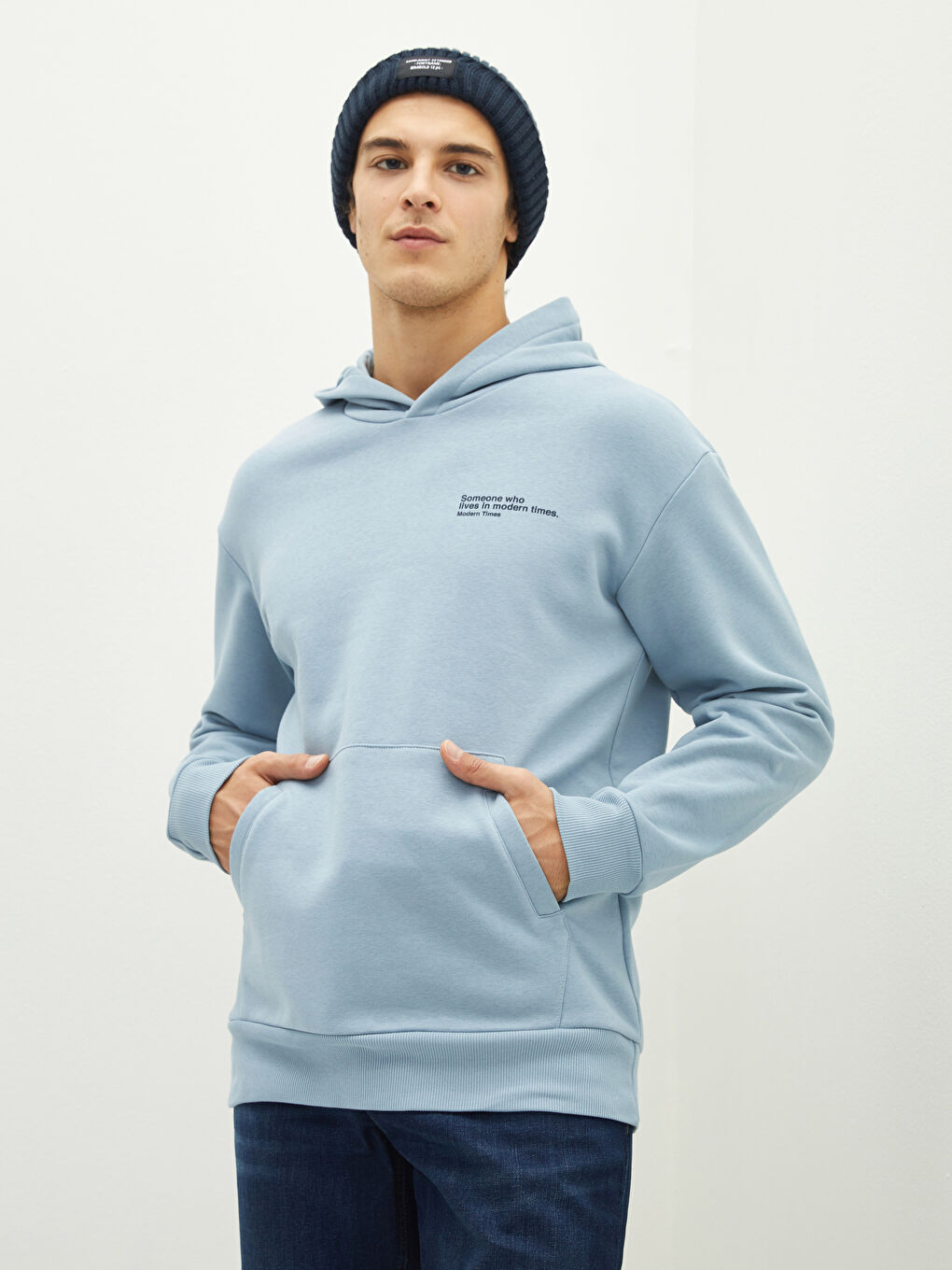 XSIDE Long Sleeve Printed Men's Thick Hoodie -W1CM94Z8-RUL