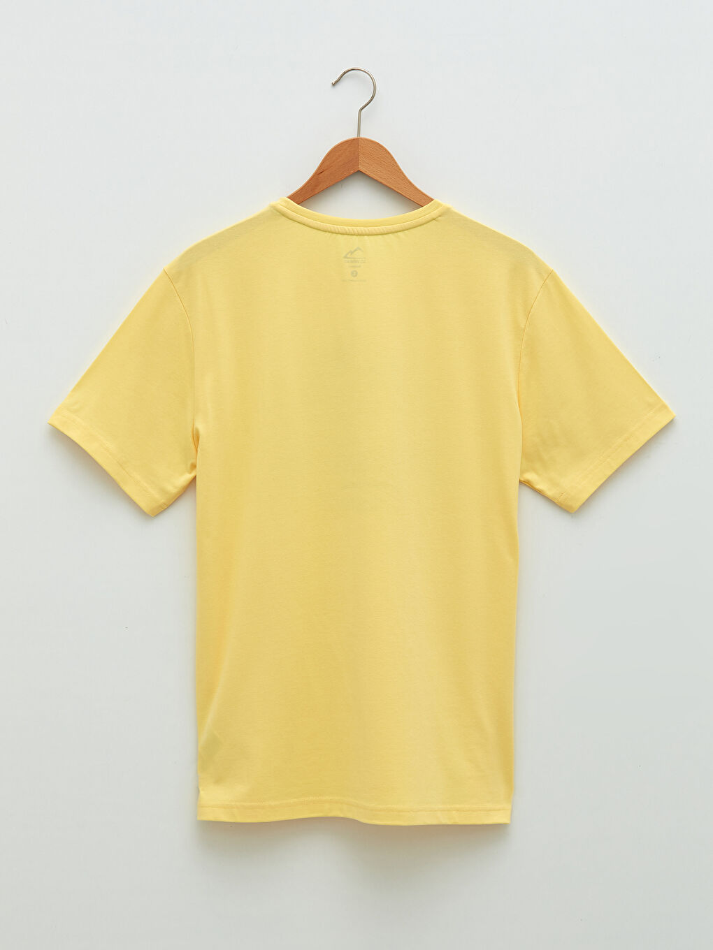 Sarı Bisiklet Yaka Kısa Kollu Baskılı Erkek Tişört-6