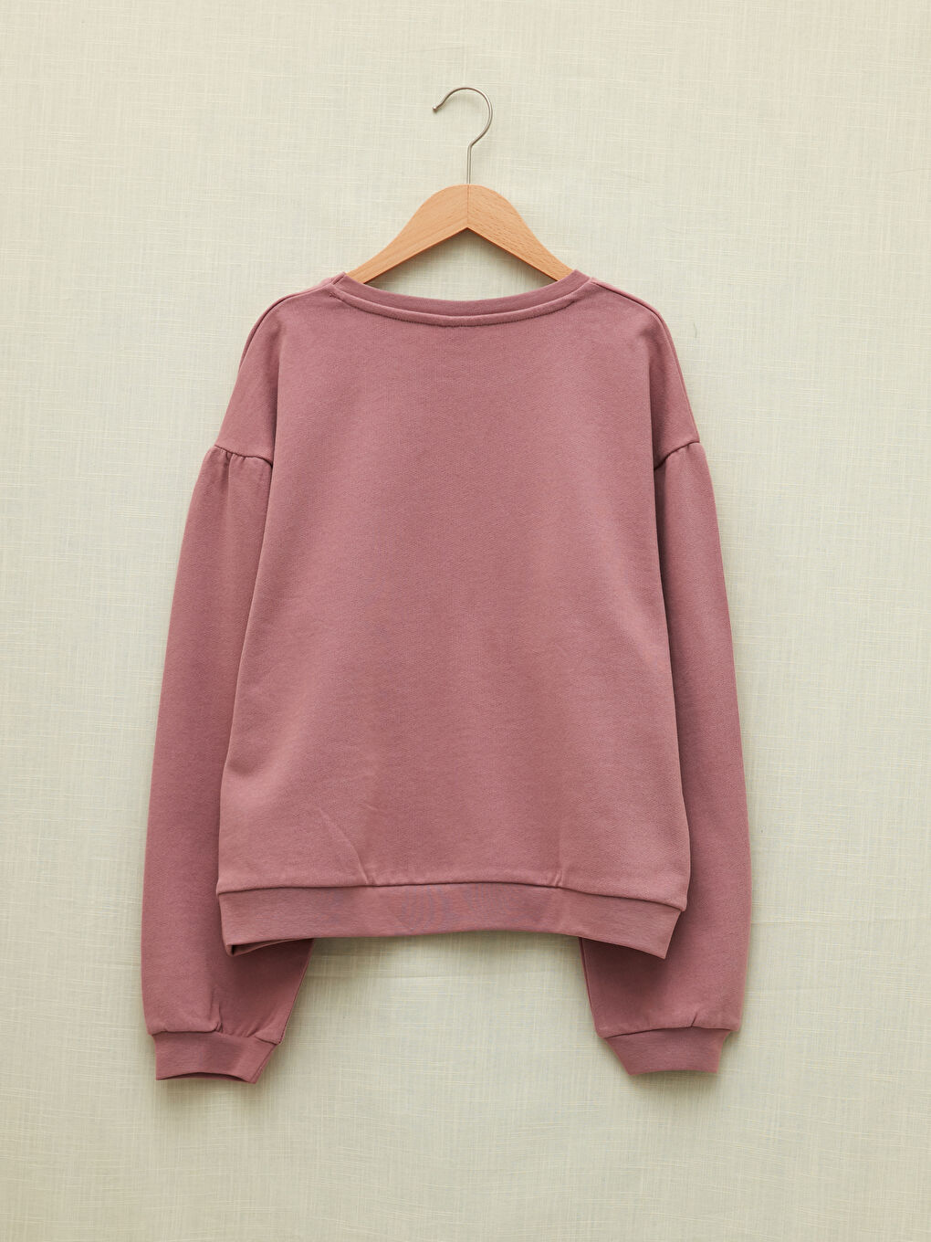 Pembe Bisiklet Yaka Baskılı Uzun Kollu Kız Çocuk Sweatshirt ve Tayt-3