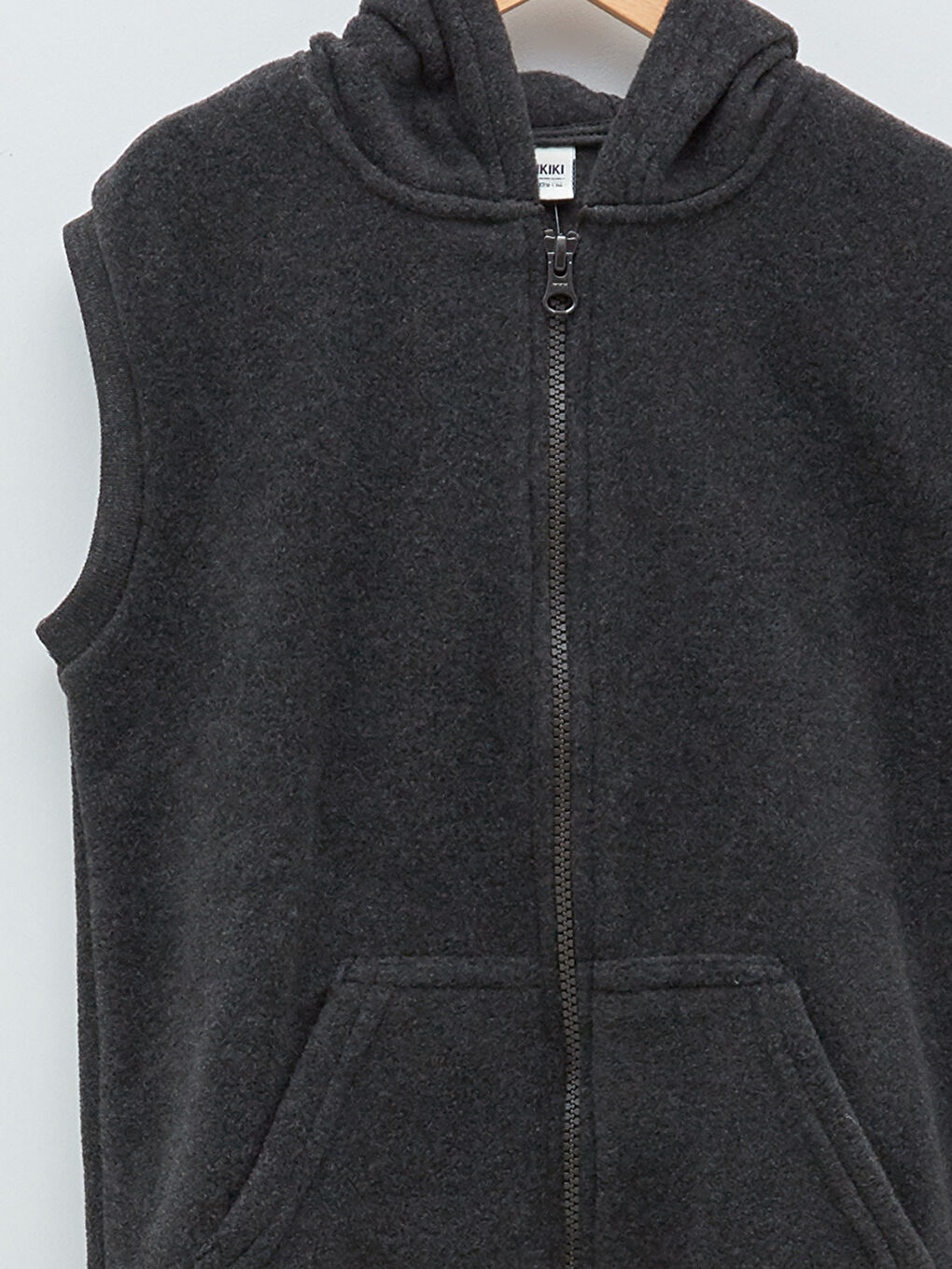 LCW Kids Hooded Basic Fleece Boys Zippered Vest -W1CN76Z4-DW2