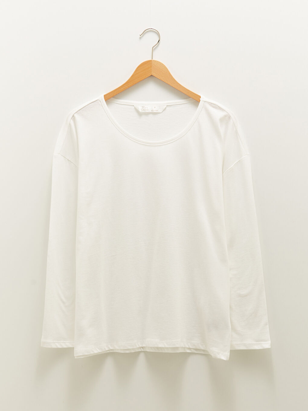 Pembe Bisiklet Yaka Baskılı Uzun Kollu Pamuklu Kadın Pijama Takımı-7