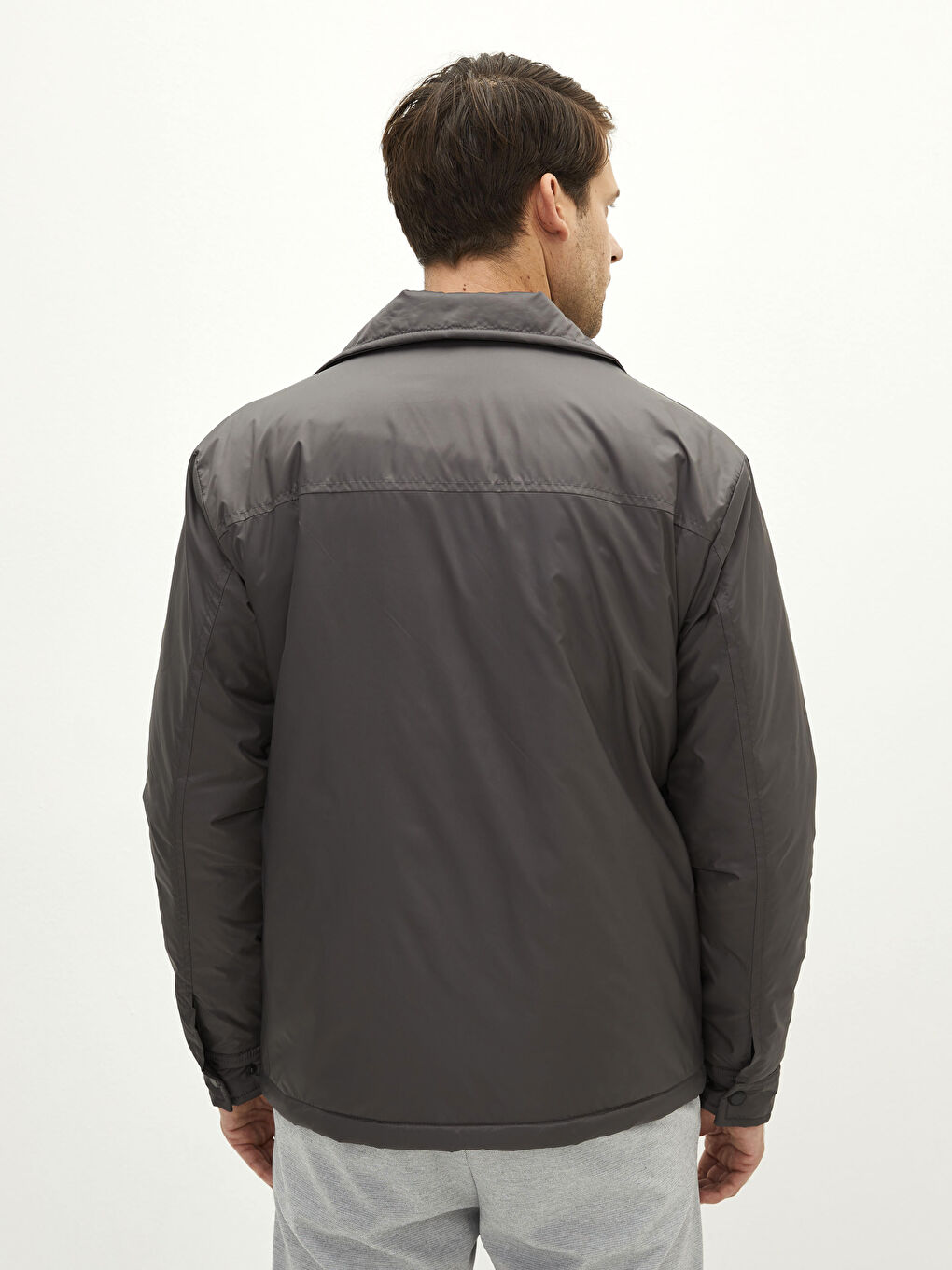 Veste Pour Hommes Coupe Svelte À Col-4
