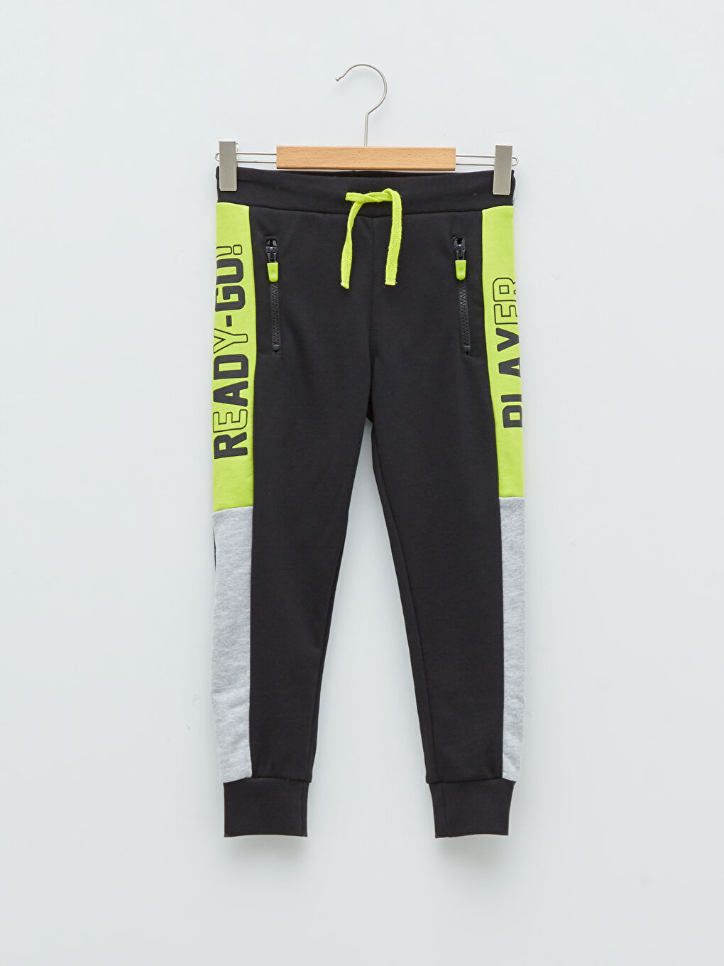 Siyah Beli Lastikli Baskılı Erkek Çocuk Jogger Eşofman Altı