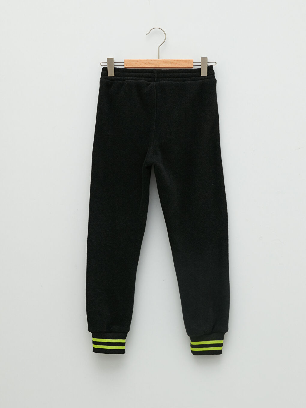 Elastic Waist Embroidery Detailed Fleece Boys Jogger Sweatpants-1