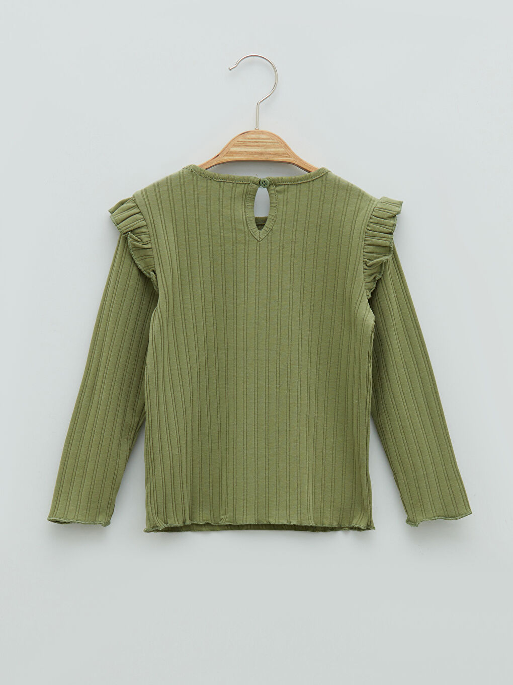 Crew Neck Long Sleeve Basic Baby Girl T-shirt-1