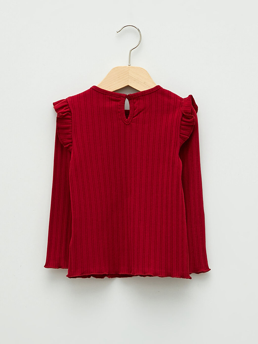 تيشيرت بناتي بيبي أساسي بأكمام طويلة ورقبة دائرية-3